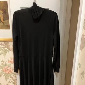 Lauren Ralph Lauren Classic Black Merino Wool Dress L